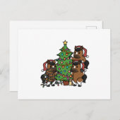 Carte Postale Horse Christmas Tree (Devant / Derrière)