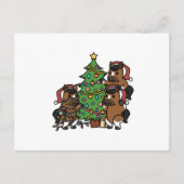 Carte Postale Horse Christmas Tree (Devant)