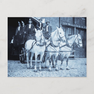 Carte Postale Horse Draok et Ladder Fire Company - Vintage