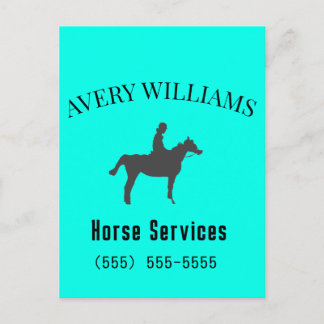 Carte Postale Horse Equine Business Stationary Postcard