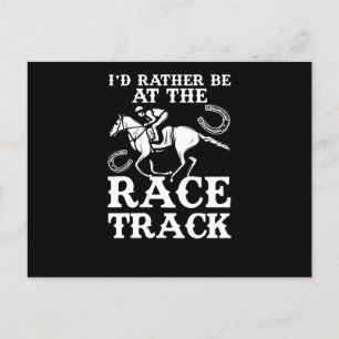 Carte Postale Horse Racing Cheval Plutôt Course Hippodrome