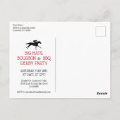 Carte Postale Horse Rose Derby Race Party (Dos)