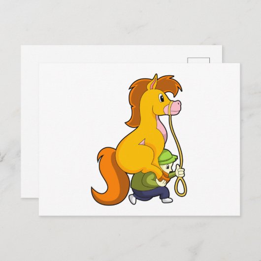 Carte Postale Horse with Boy.PNG (Devant / Derrière)