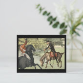 Carte Postale Horseman sans tête et grue Ichabod (Debout devant)