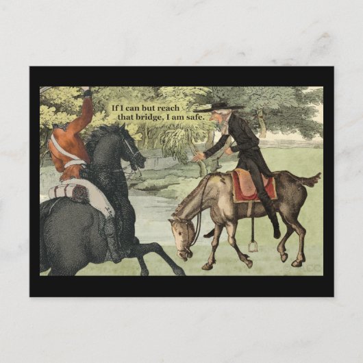Carte Postale Horseman sans tête et grue Ichabod (Devant)