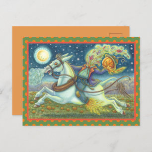 CARTE POSTALE HORSEMAN SCARECROW HOLIDAY