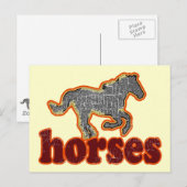 Carte Postale horses (Devant / Derrière)
