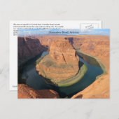 Carte Postale Horseshoe Bend, Arizona Postcard (Devant / Derrière)