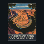 Carte Postale Horseshoe Bend et Colorado River, Travel<br><div class="desc">Vue aérienne sur Horseshoe Bend et Colorado River. Parc national du Grand Canyon,  Arizona. Carte postale Nature Travel aux couleurs orange.</div>