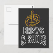 Carte Postale Horseshoe lanceur lanceur Horse Cowboy équestre (Devant / Derrière)