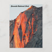 Carte Postale Horsetail Fall 'Fire Fall' Yosemite Postcard (Devant)