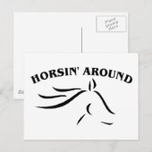 Carte Postale Horsin' autour (Devant / Derrière)