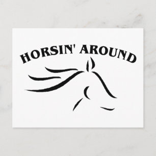 Carte Postale Horsin' autour