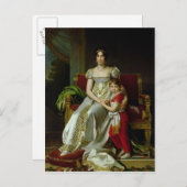 Carte Postale Hortense de Beauharnais et son fils (Devant / Derrière)