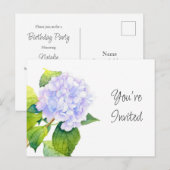 Carte Postale Hortensia (Devant / Derrière)