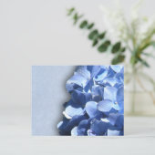 Carte Postale Hortensias bleu foncé et droit (Debout devant)