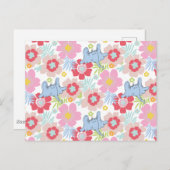 Carte Postale Horton Entend Un Qui | Motif à fleurs Pastel (Devant / Derrière)