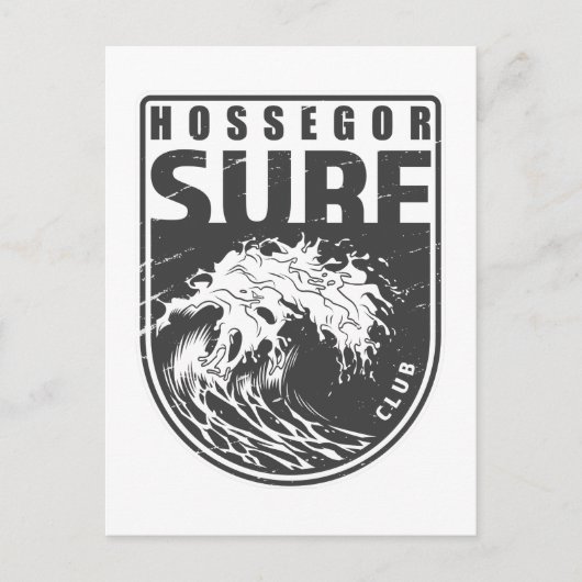 Carte Postale Hossegor Surf Club France Emblem (Devant)