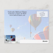 Carte Postale Hot Air Balloon Festival II (Dos)