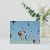 Carte Postale Hot Air Balloon Filled Cloudless (Debout devant)