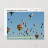 Carte Postale Hot Air Balloon Filled Cloudless (Devant / Derrière)