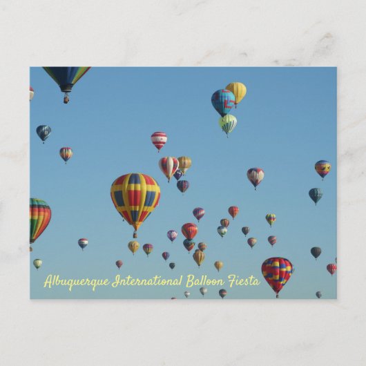 Carte Postale Hot Air Balloon Filled Cloudless (Devant)