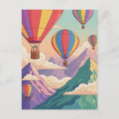 Carte Postale Hot air balloon mountain adventure (Devant)
