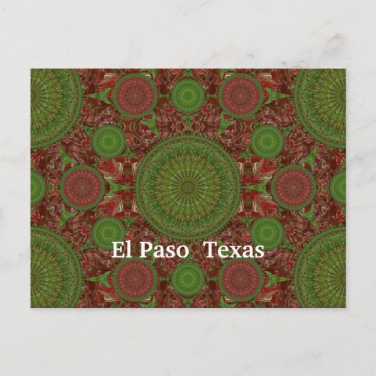 Carte postale Hot Chile Mandala Array (Devant)