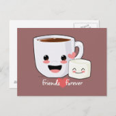 Carte postale Hot Cocoa et Marshmallow (Devant / Derrière)