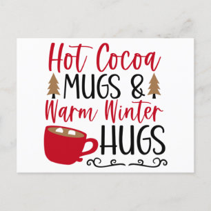 Carte postale Hot Cocoa Mugs & Hugues Holiday