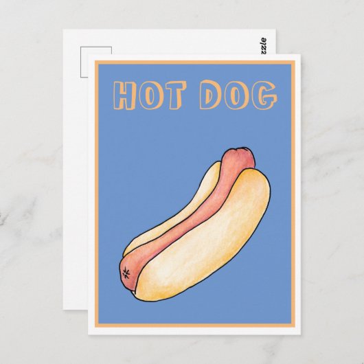 Carte Postale Hot dog (Devant / Derrière)