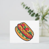 Carte Postale hot dog dans un pain (Debout devant)