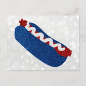 Carte Postale Hot Dog Juillet 4 Parties scintillant (Devant)