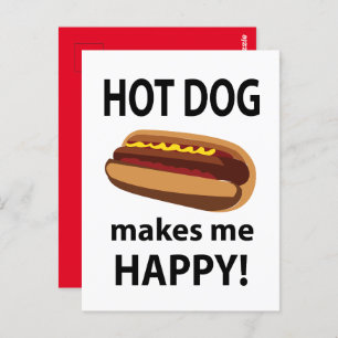 Carte Postale Hot Dog Me Rend Heureux Hot Dog