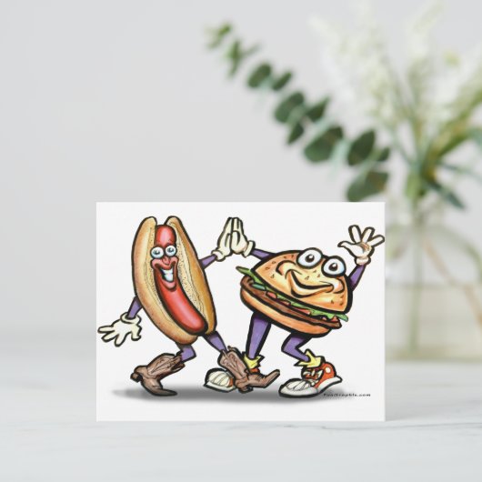 Carte Postale Hot Dog n Hamburger (Debout devant)