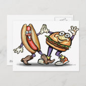 Carte Postale Hot Dog n Hamburger (Devant / Derrière)