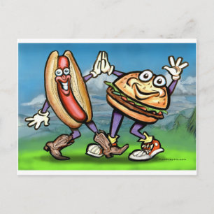 Carte Postale Hot Dog n Hamburger
