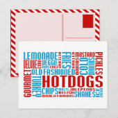 Carte Postale hot dogs tchitChat (Devant / Derrière)