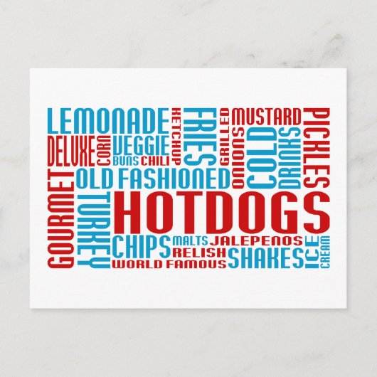 Carte Postale hot dogs tchitChat (Devant)