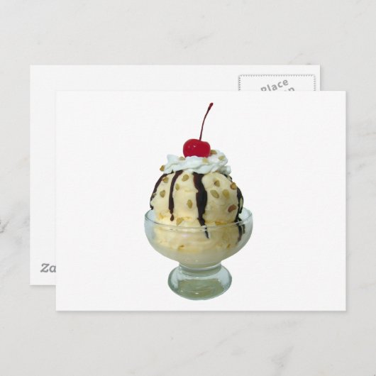 Carte Postale Hot Fudge Sundae (Devant / Derrière)