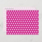 Carte Postale Hot rose Fuchsia et blanc Pois Motif cadeau (Devant / Derrière)