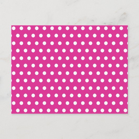 Carte Postale Hot rose Fuchsia et blanc Pois Motif cadeau (Devant)