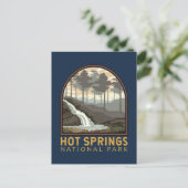 Carte Postale Hot Springs National Park Emblem Vintage (Debout devant)