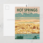Carte Postale Hot Springs State Park Wyoming Vintage (Devant / Derrière)