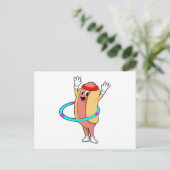 Carte Postale Hotdog à la forme avec Flywheel (Debout devant)
