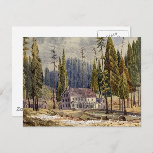 Carte Postale Hôtel à la Grove de Mamoth Trees (Devant / Derrière)