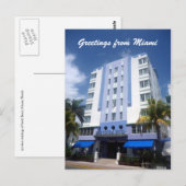 Carte Postale hôtel à miami deco (Devant / Derrière)