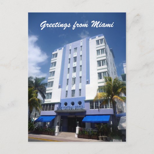 Carte Postale hôtel à miami deco (Devant)