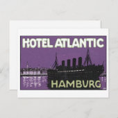Carte Postale Hotel Atlantic Hamburg (Devant / Derrière)