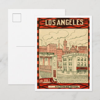 Carte Postale Hôtel Baltimore Los Angeles Voyage Rétro 